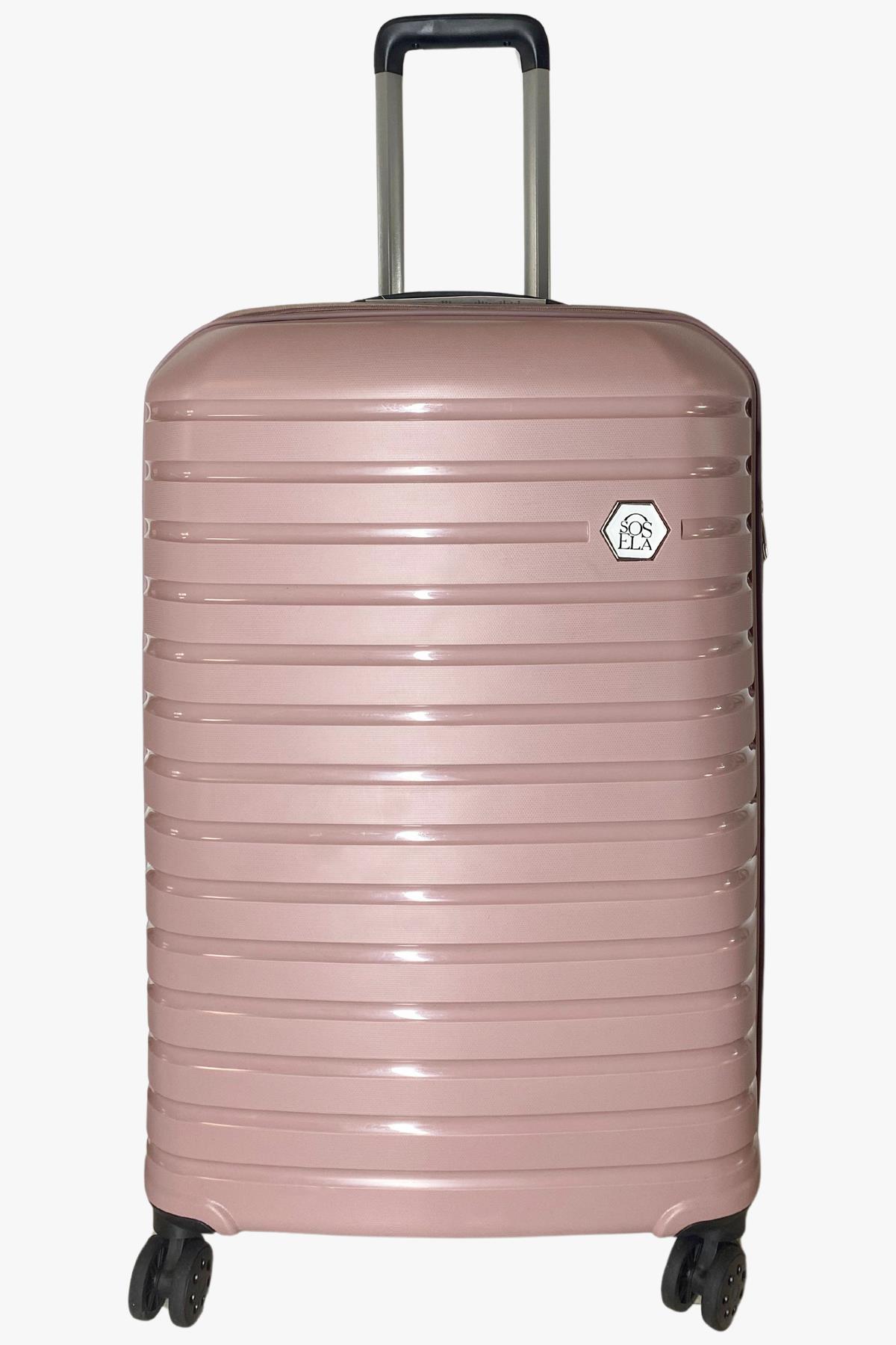 Sosela 89-5105 Üçlü Set Pembe Valiz