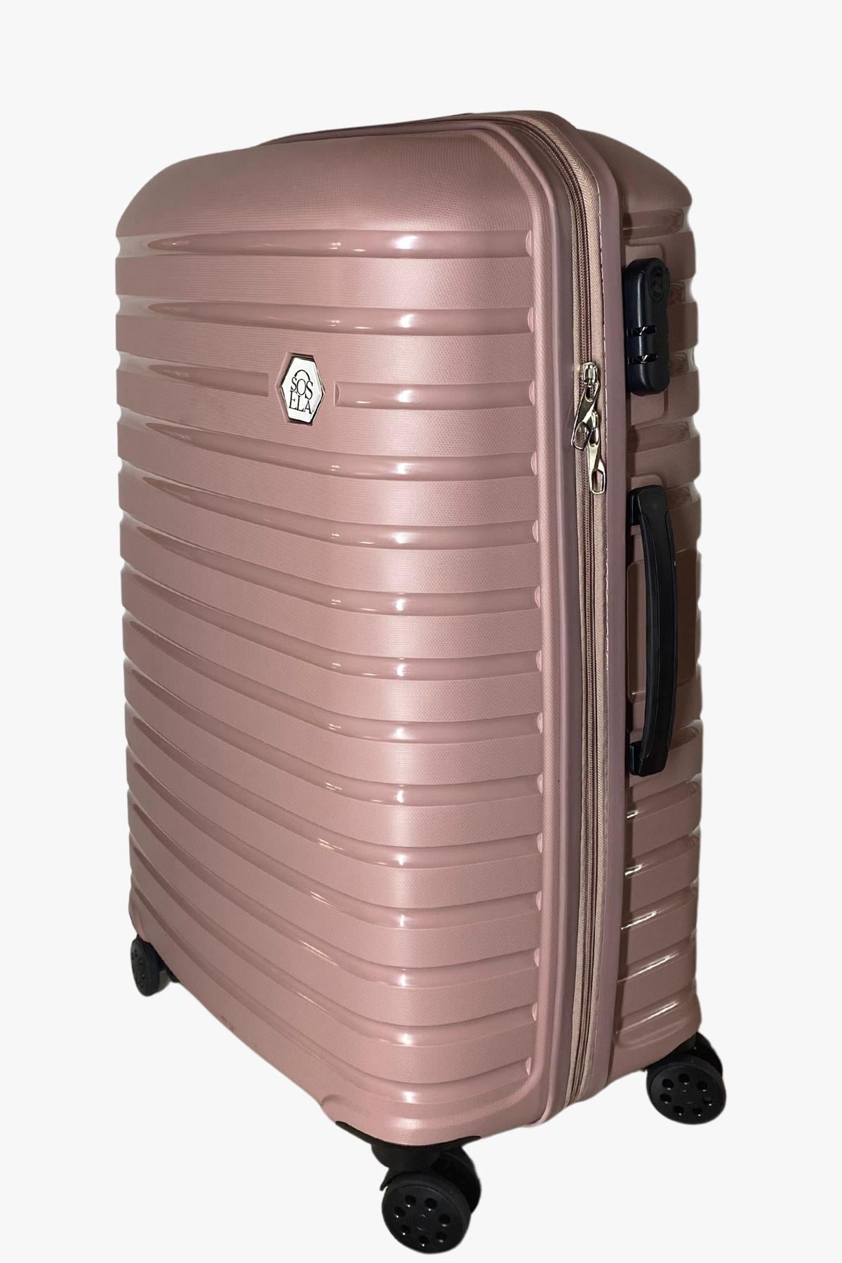 Sosela 89-5105 Üçlü Set Pembe Valiz