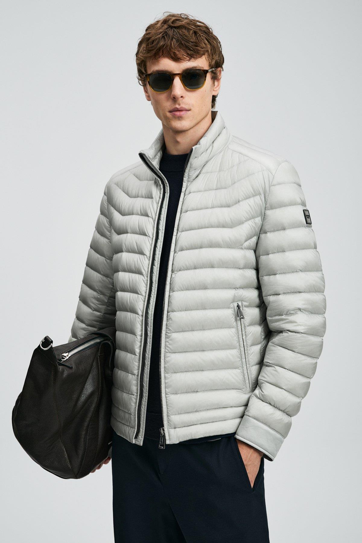 Lufian Andy Kaz Tüyü Erkek Mont Açık Gri