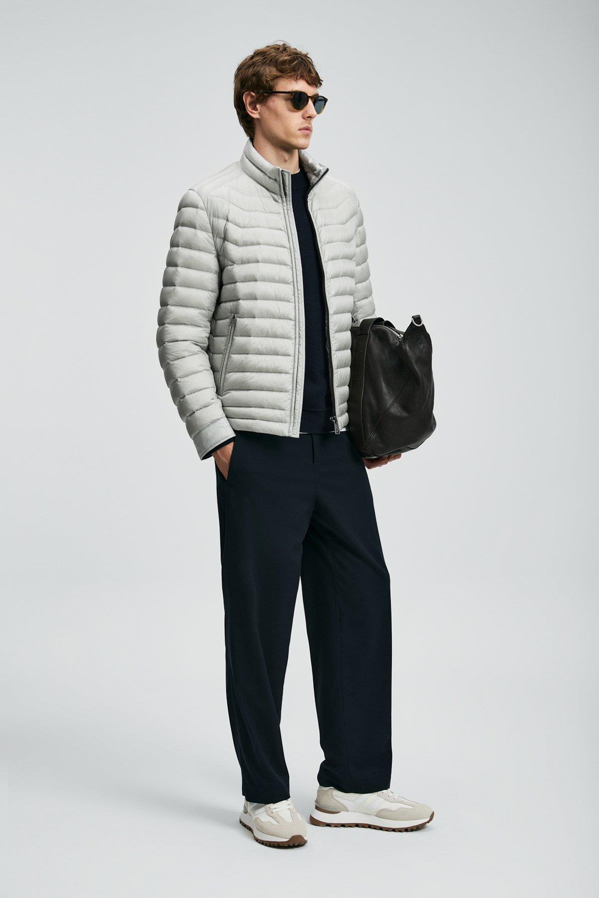 Lufian Andy Kaz Tüyü Erkek Mont Açık Gri