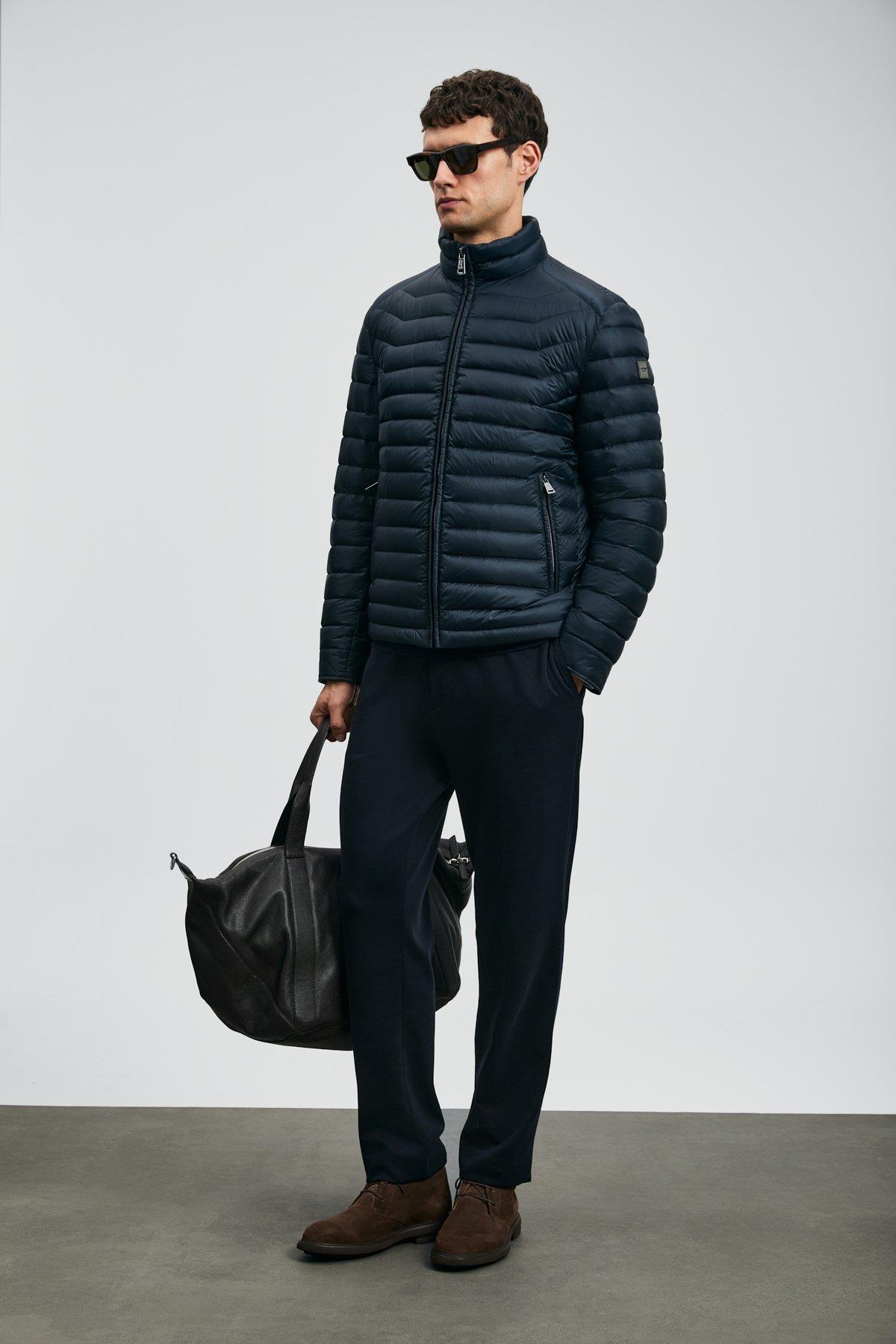 Lufian Andy Kaz Tüyü Erkek Mont Lacivert