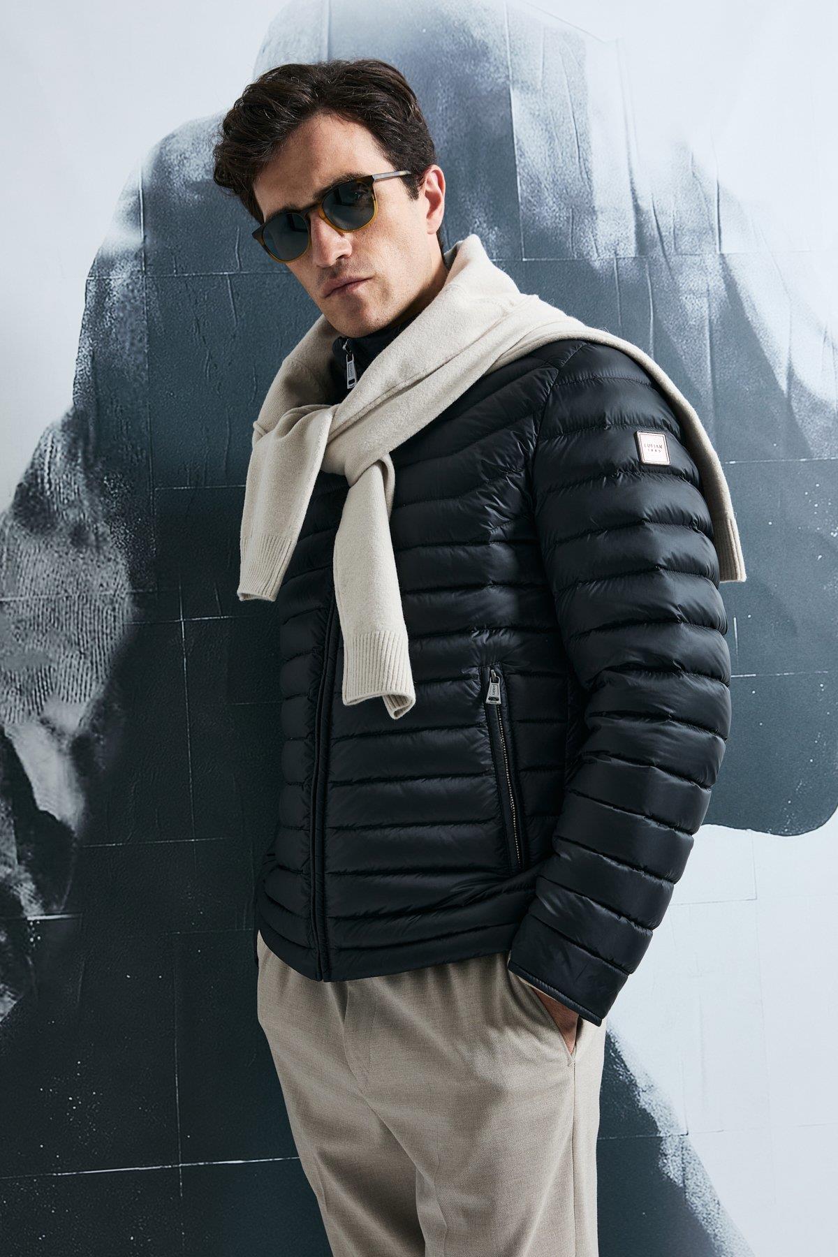 Lufian Andy Kaz Tüyü Erkek Mont Siyah