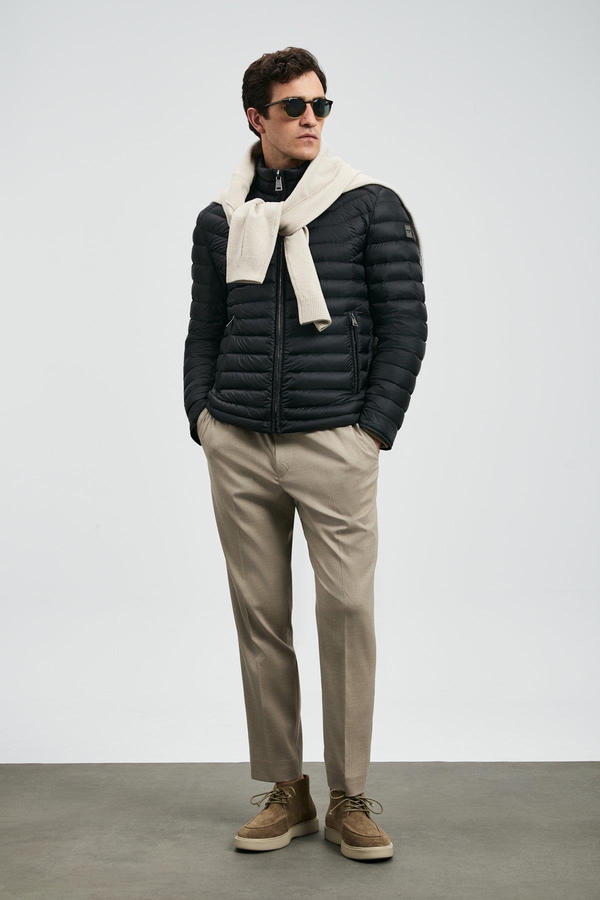 Lufian Andy Kaz Tüyü Erkek Mont Siyah