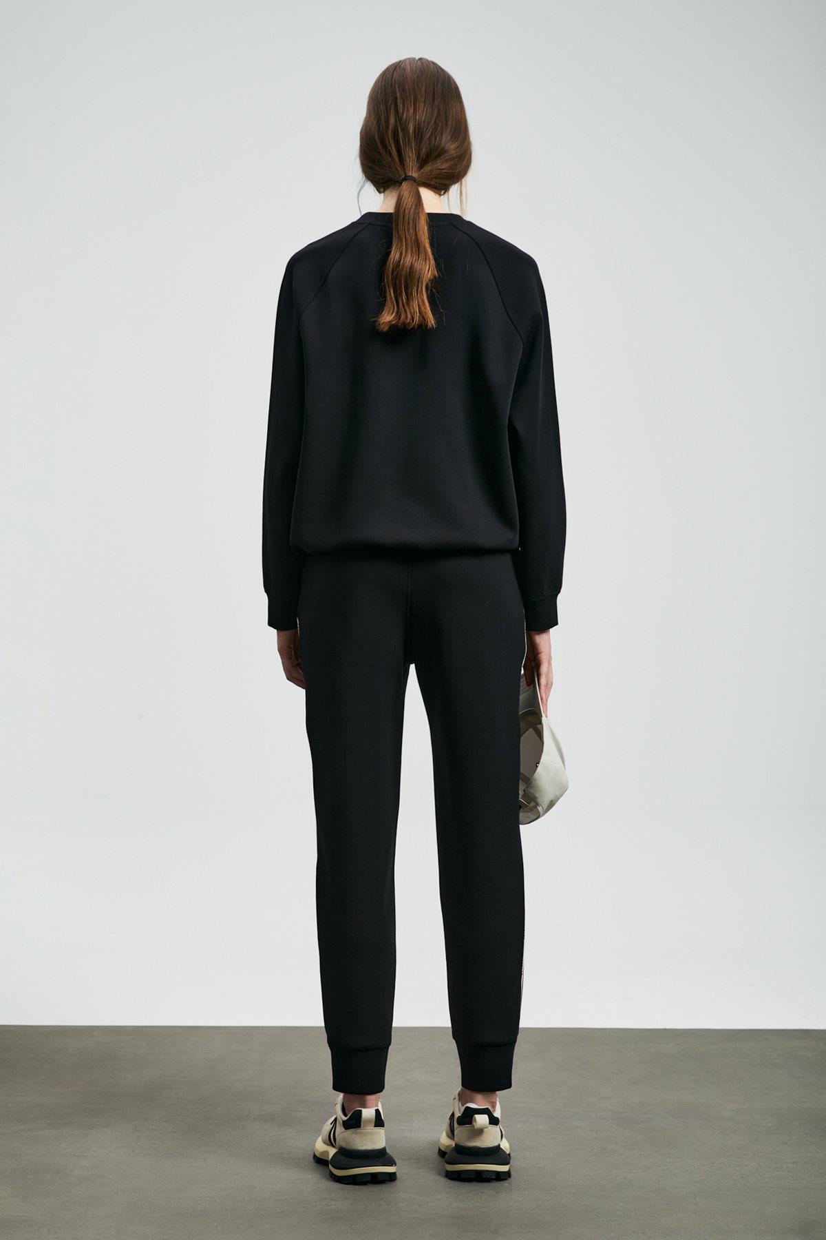 Lufian Angelına Kadın Örme Sweatshırt  Siyah