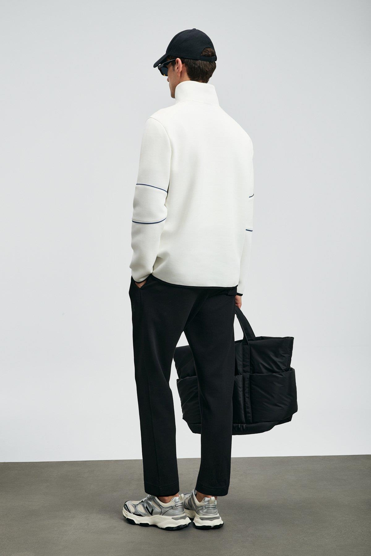 Lufian Art Erkek Sweatshirt Kırık Beyaz