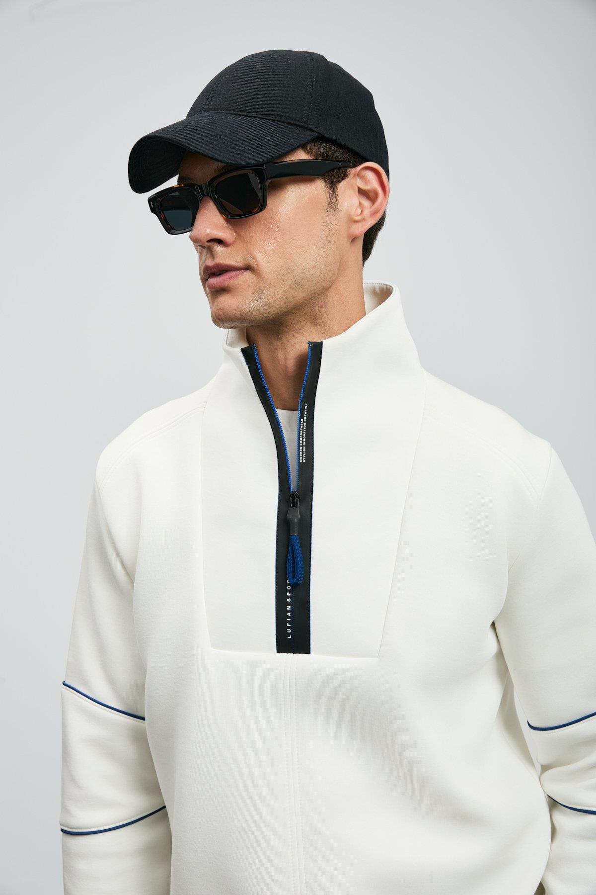 Lufian Art Erkek Sweatshirt Kırık Beyaz