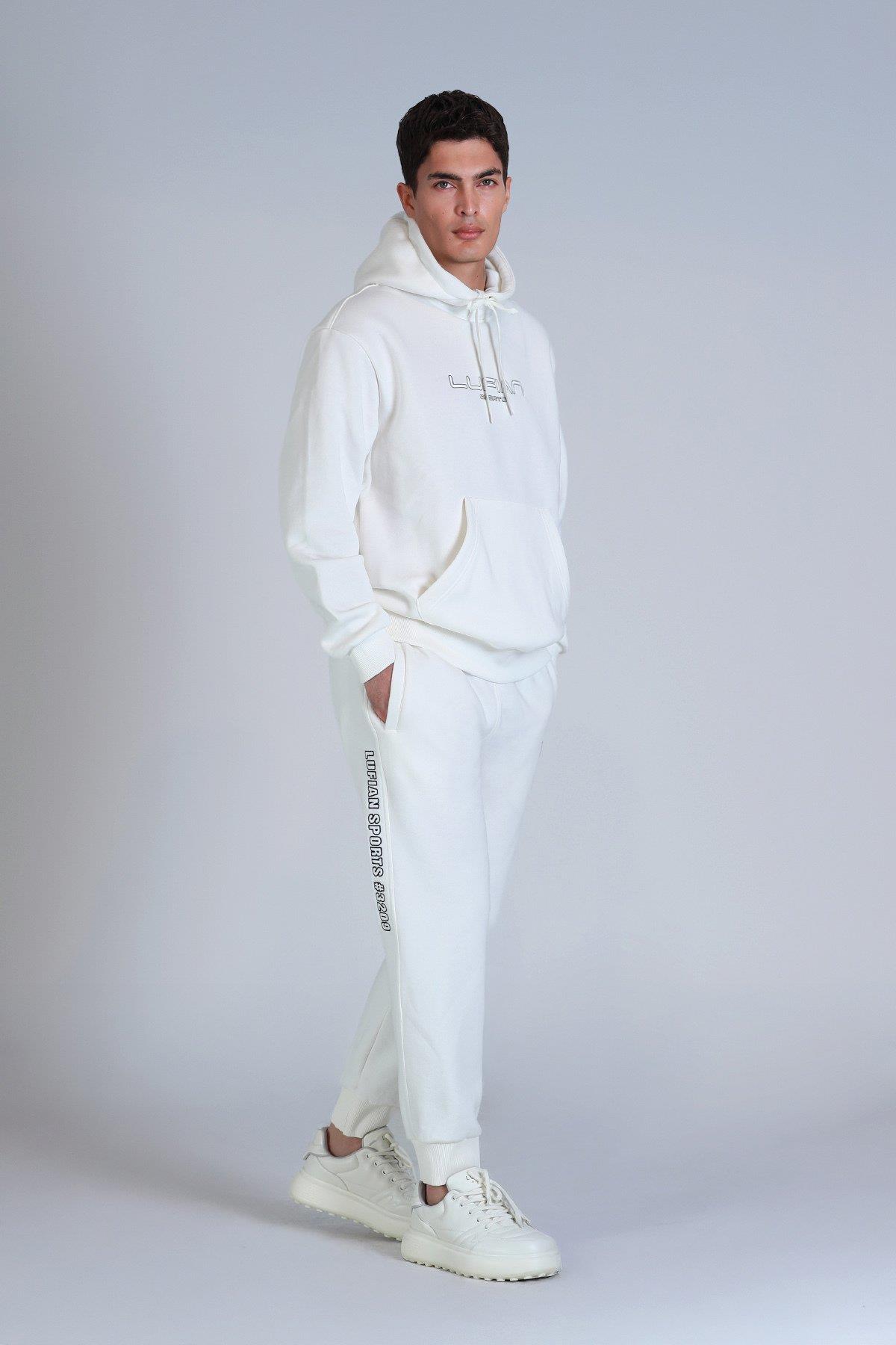 Lufian Brave Erkek Sweatshirt Kırık Beyaz