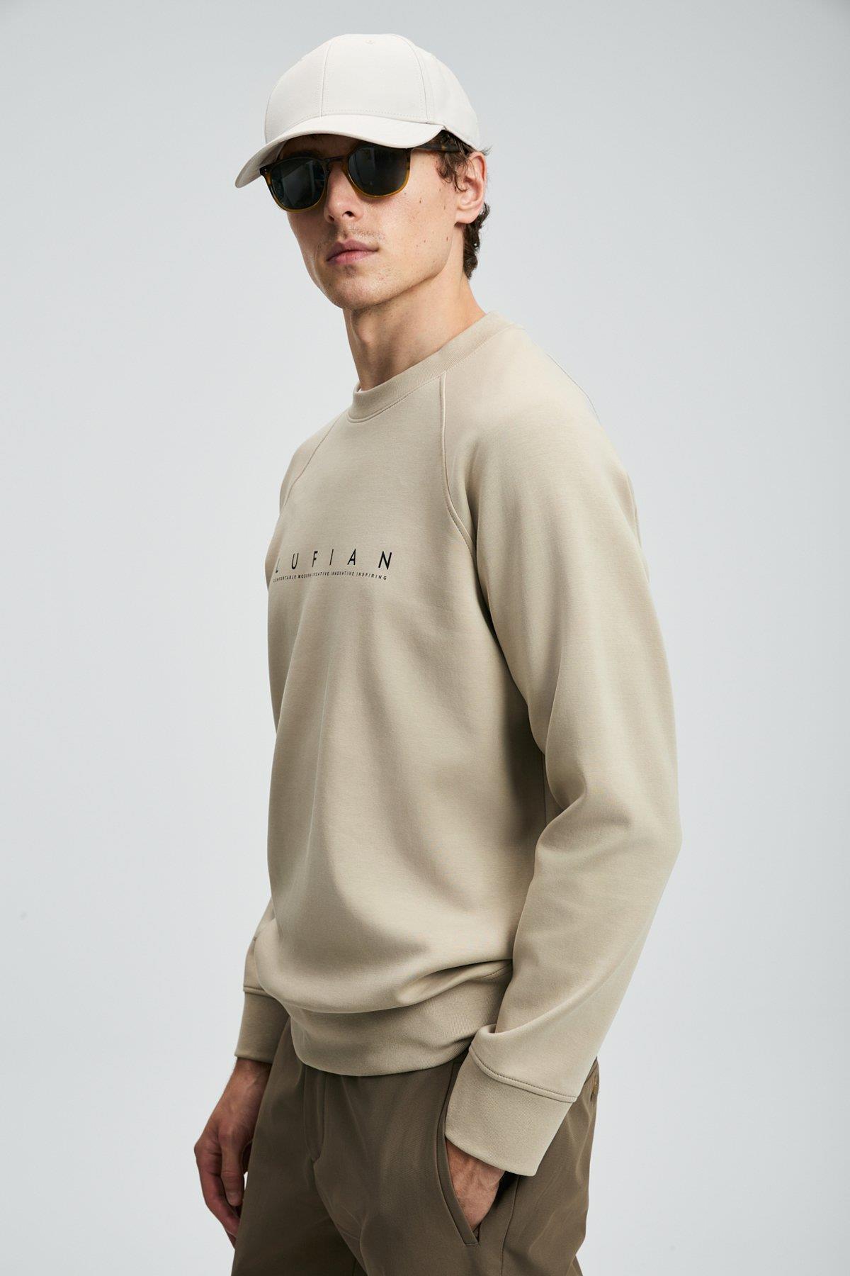 Lufian Cooper Erkek Sweatshirt  Bej