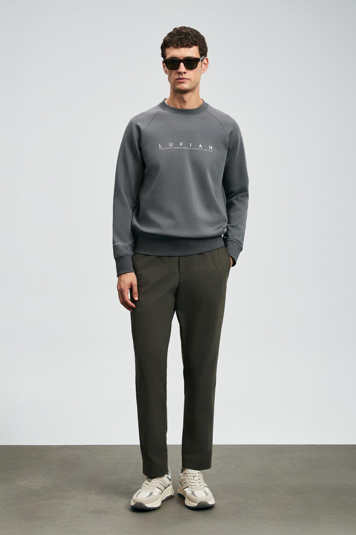 Lufian Cooper Erkek Sweatshirt Koyu Gri