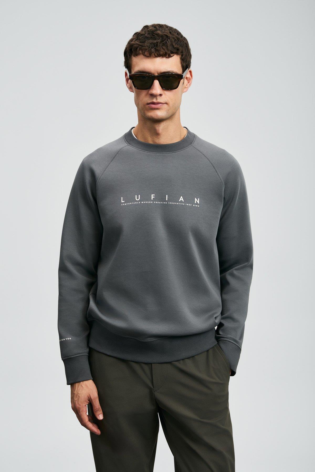Lufian Cooper Erkek Sweatshirt Koyu Gri