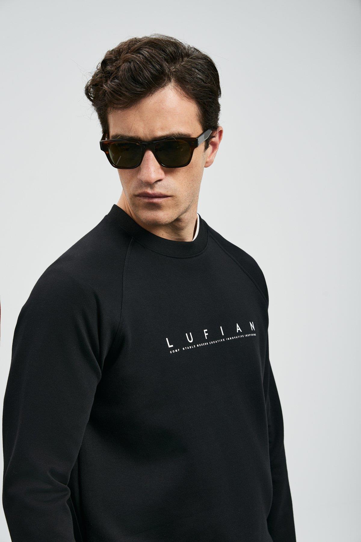 Lufian Cooper Erkek Sweatshirt Siyah