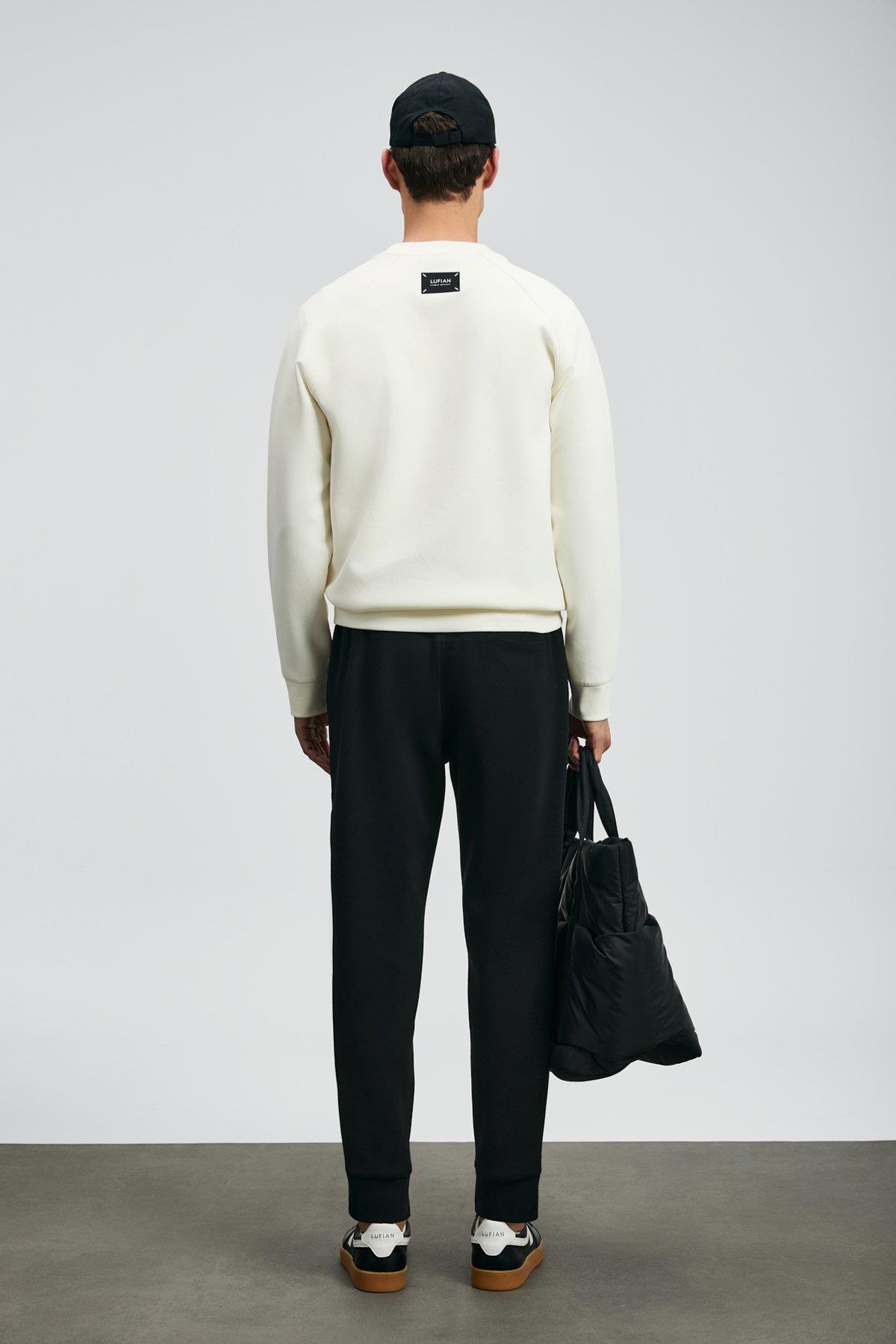 Lufian Cosmo Erkek Sweatshirt Kırık Beyaz