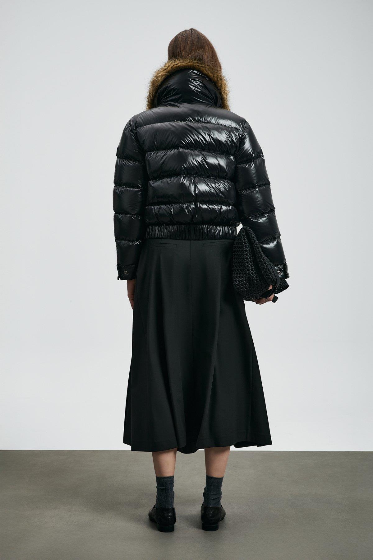 Lufian Daısy Kaz Tüyü Kadın Mont Siyah