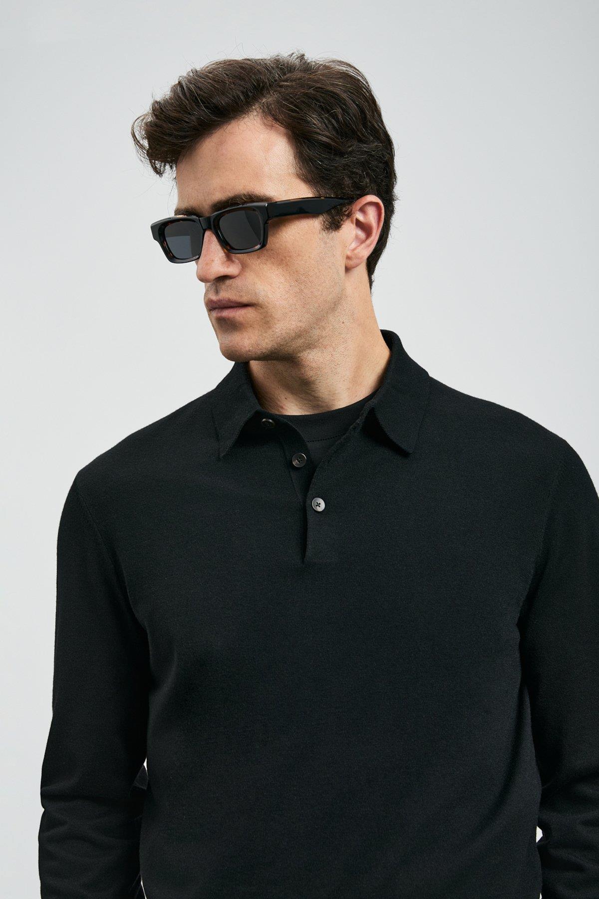 Lufian Donald Erkek Kazak Siyah