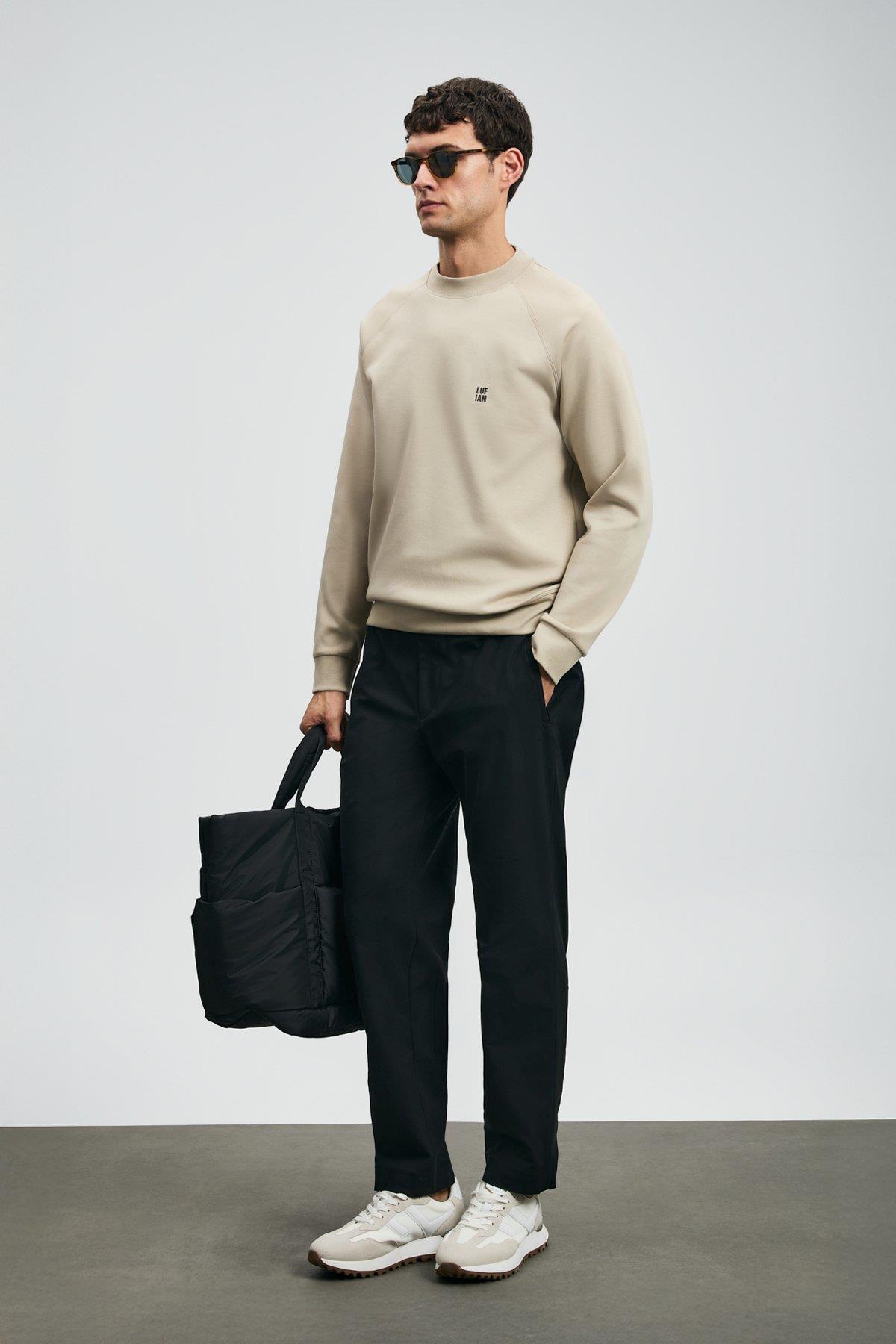 Lufian Grant Erkek Sweatshirt Bej