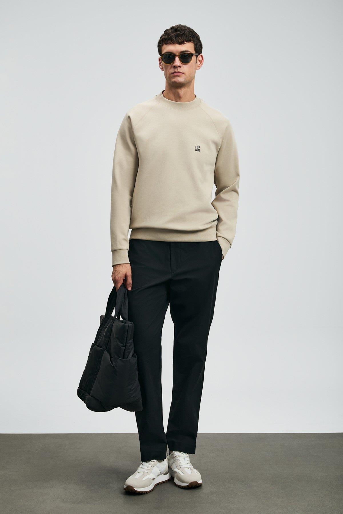 Lufian Grant Erkek Sweatshirt Bej