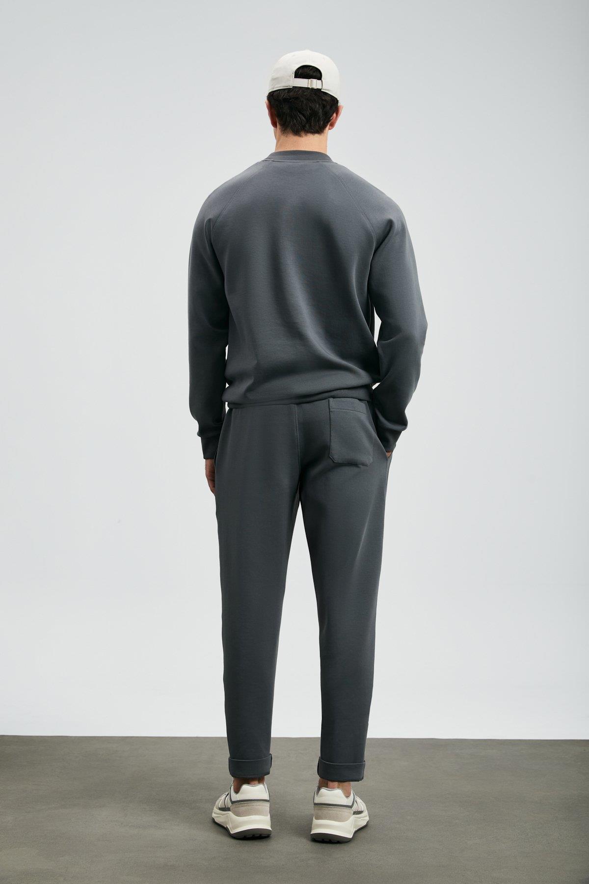 Lufian Grant Erkek Sweatshirt Koyu Gri