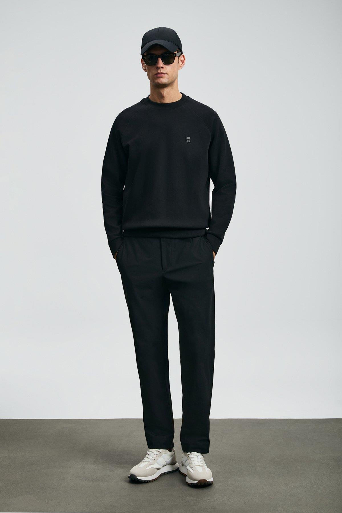 Lufian Grant Erkek Sweatshirt Siyah