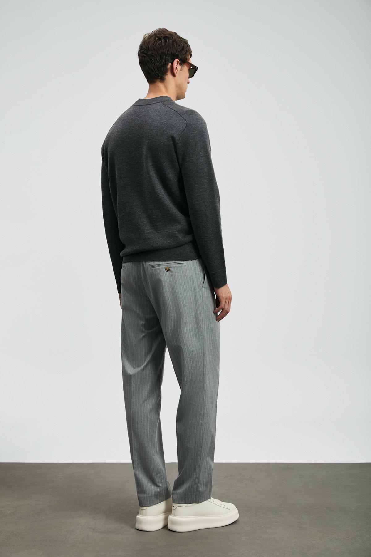 Lufian Herman Erkek Kazak Koyu Gri