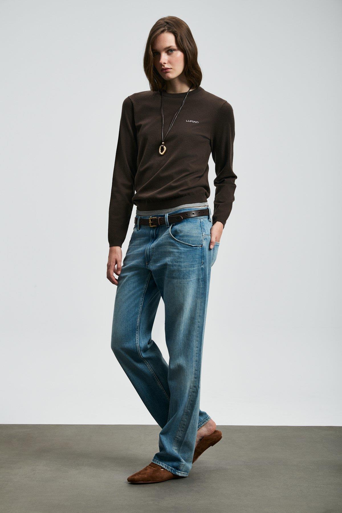 Lufian Hoper Kadın Kazak Kahverengi