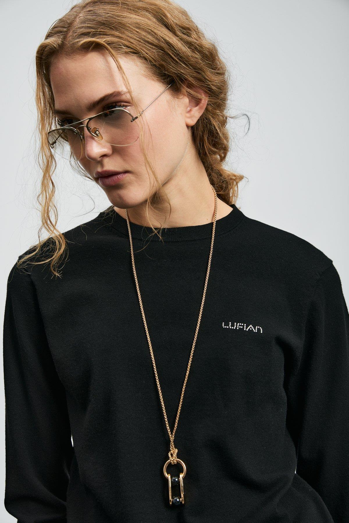 Lufian Hoper Kadın Kazak Siyah