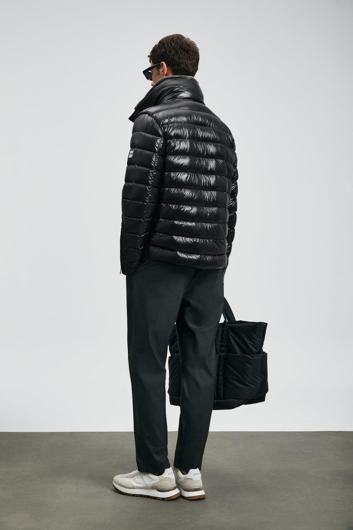 Lufian Jack Kaz Tüyü Erkek Mont Siyah