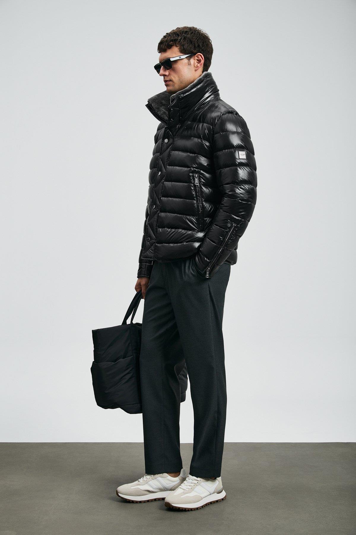 Lufian Jack Kaz Tüyü Erkek Mont Siyah