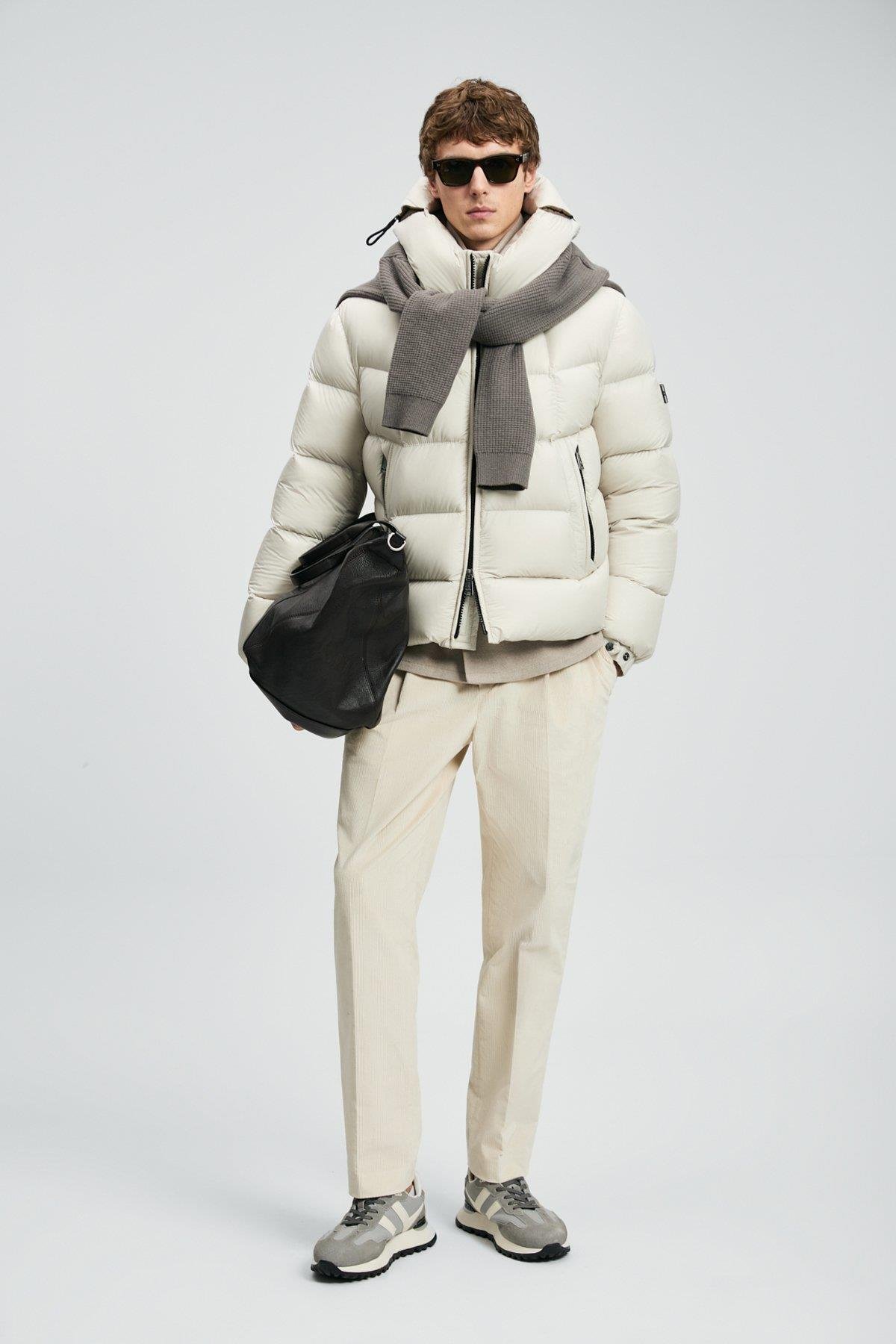 Lufian Jacop Kaz Tüyü Erkek Mont Taş