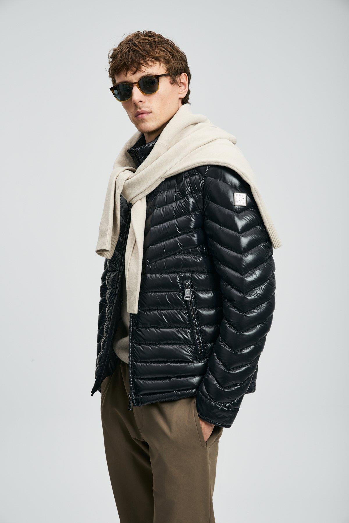 Lufian Luc Kaz Tüyü Erkek Mont Siyah