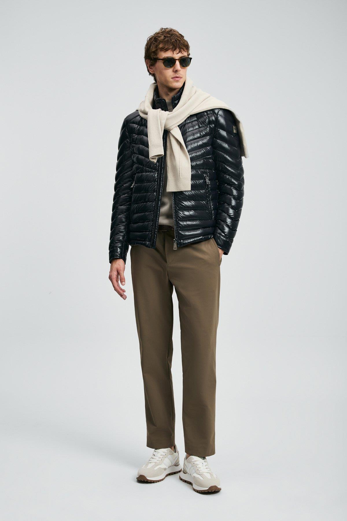 Lufian Luc Kaz Tüyü Erkek Mont Siyah