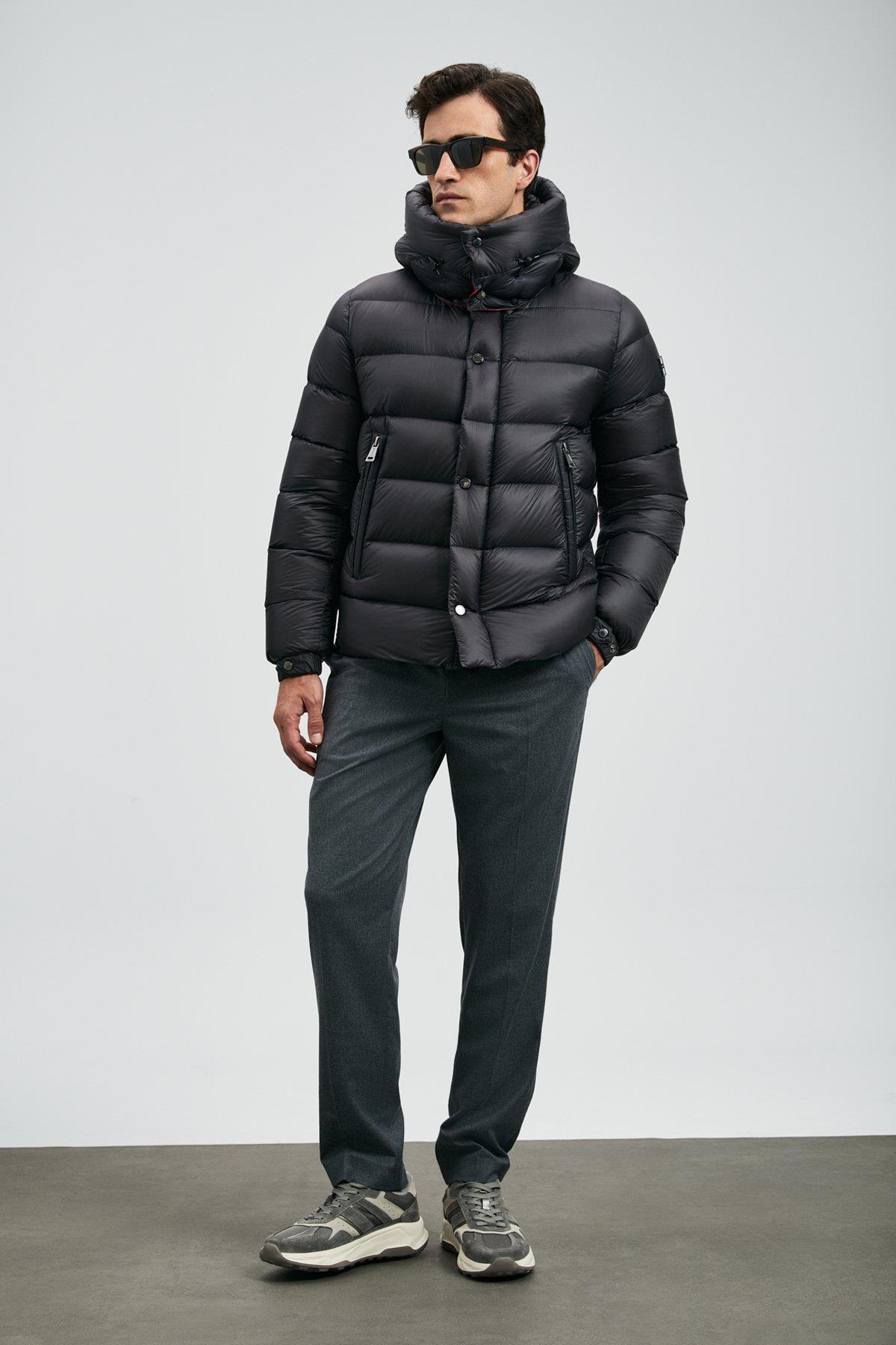 Lufian Marty Kaz Tüyü Erkek Mont Siyah