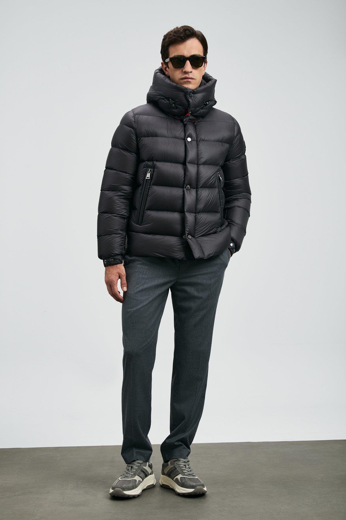 Lufian Marty Kaz Tüyü Erkek Mont Siyah