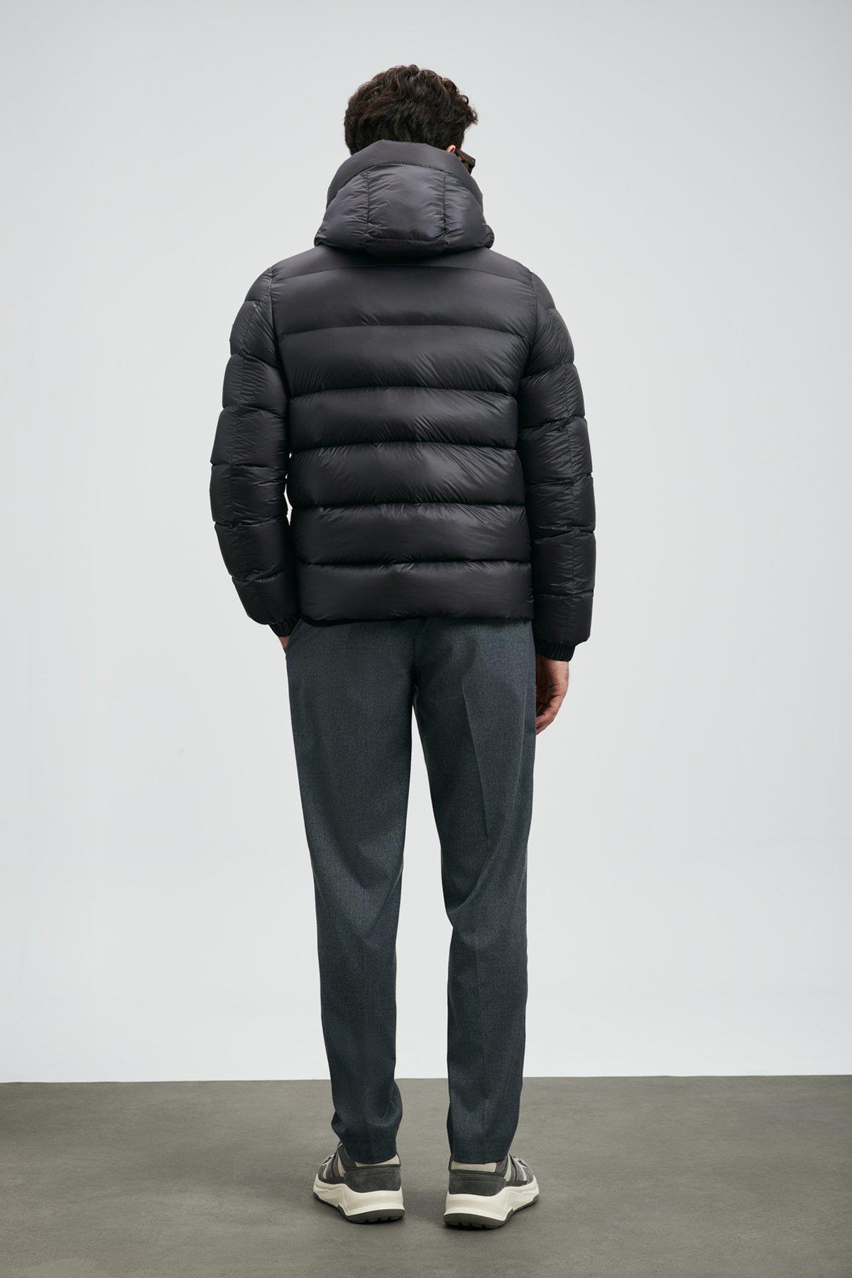 Lufian Marty Kaz Tüyü Erkek Mont Siyah