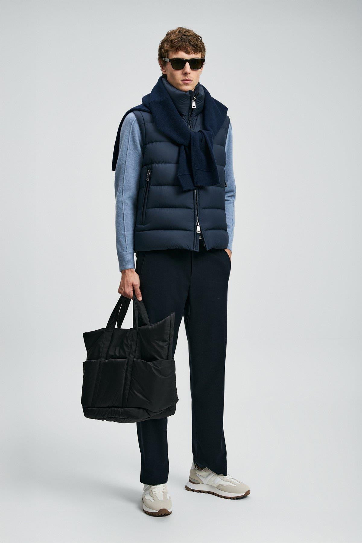 Lufian Peter Kaz Tüyü Erkek Yelek Lacivert