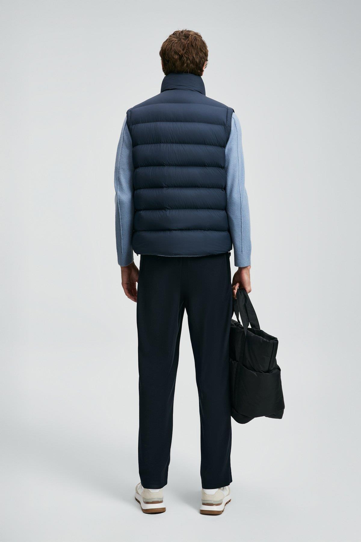 Lufian Peter Kaz Tüyü Erkek Yelek Lacivert