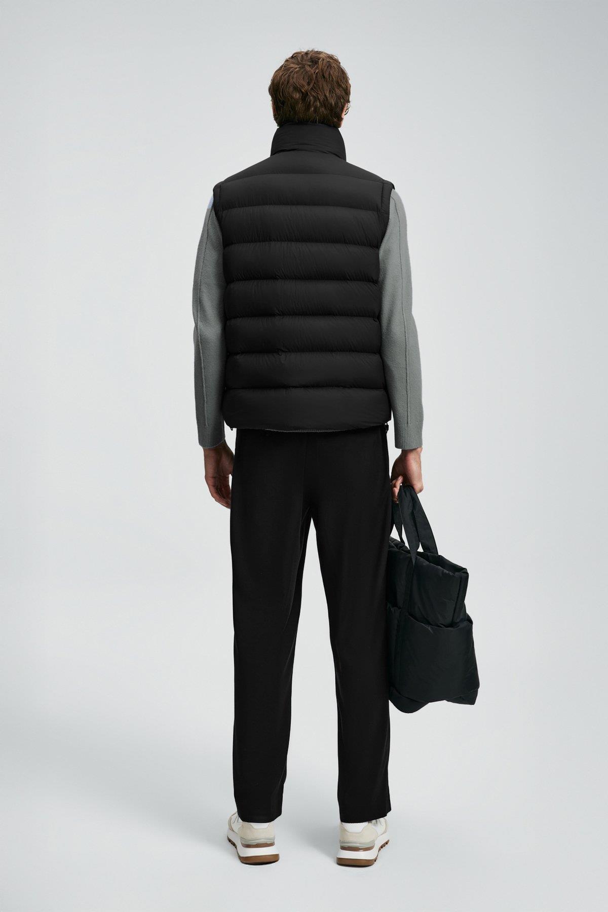 Lufian Peter Kaz Tüyü Erkek Yelek Siyah