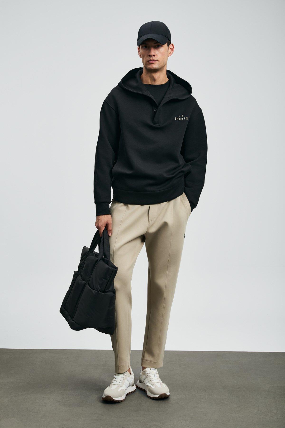 Lufian Road Erkek Sweatshirt Siyah