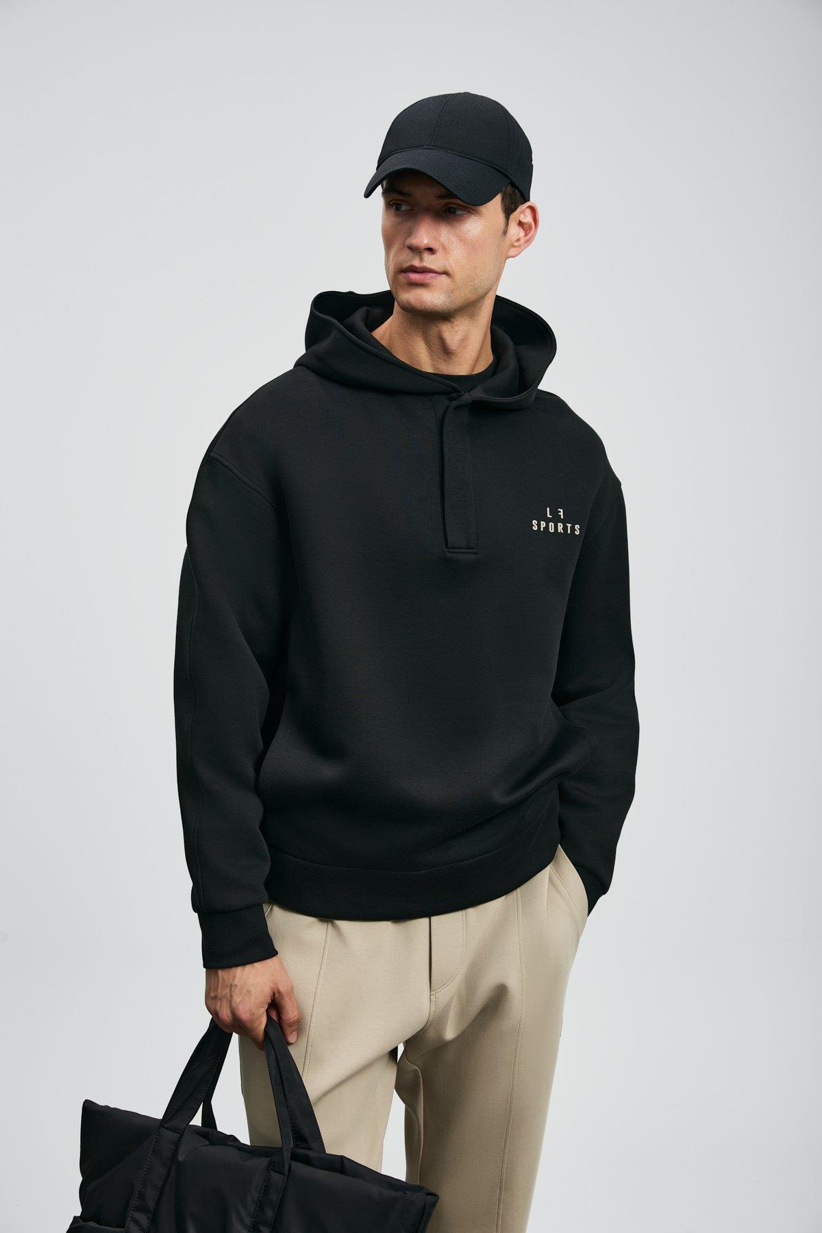 Lufian Road Erkek Sweatshirt Siyah