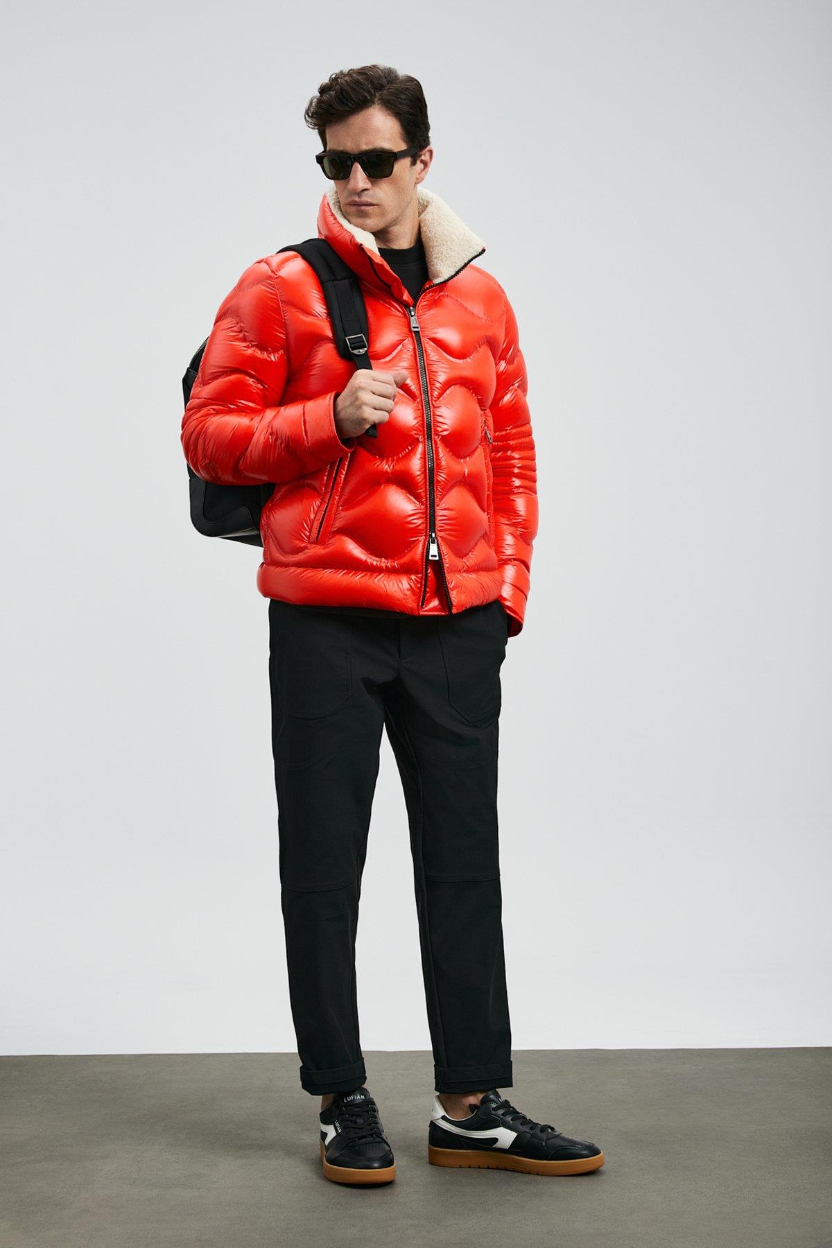 Lufian Roy Kaz Tüyü Erkek Mont Turuncu