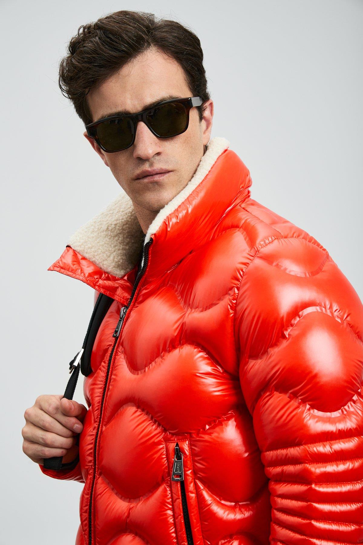 Lufian Roy Kaz Tüyü Erkek Mont Turuncu