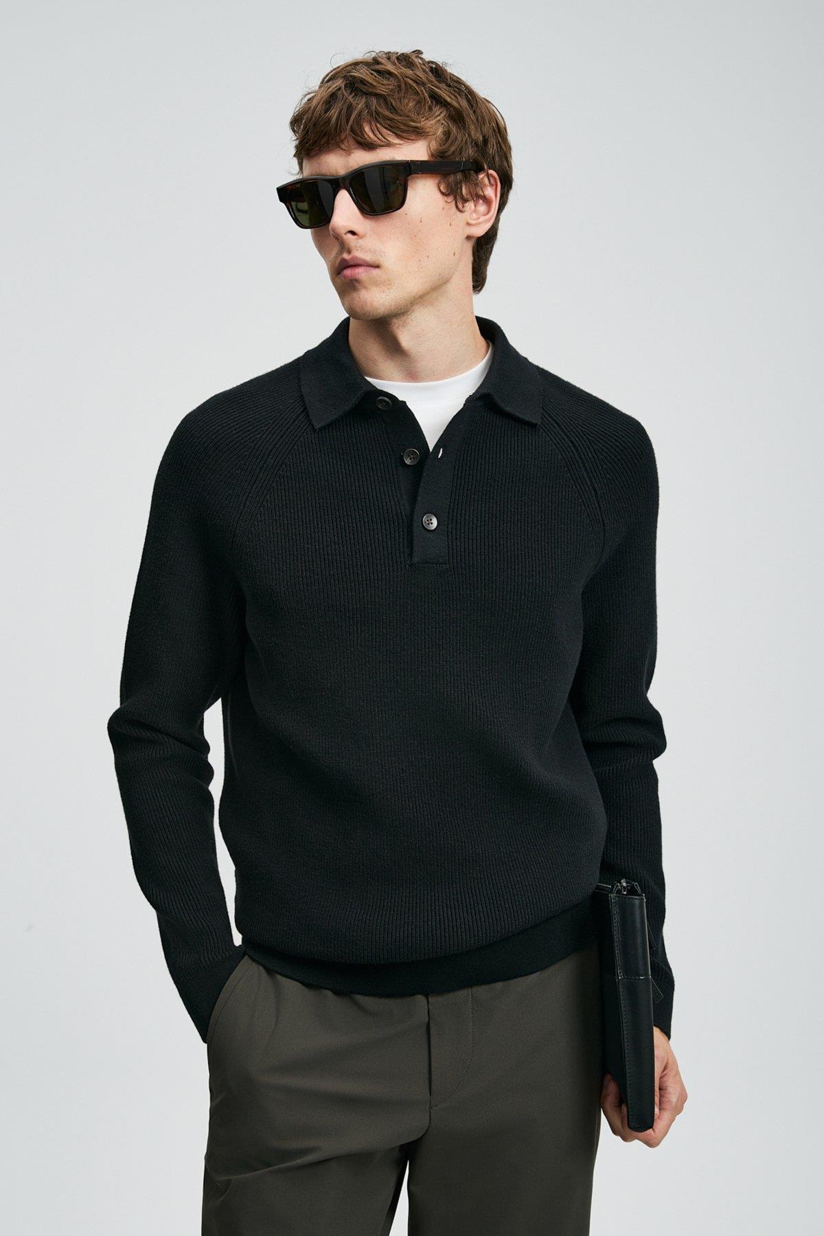 Lufian Rufus Erkek Kazak Siyah