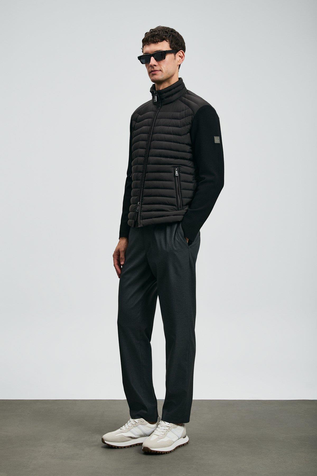 Lufian Sergıo Kaz Tüyü Erkek Mont Siyah