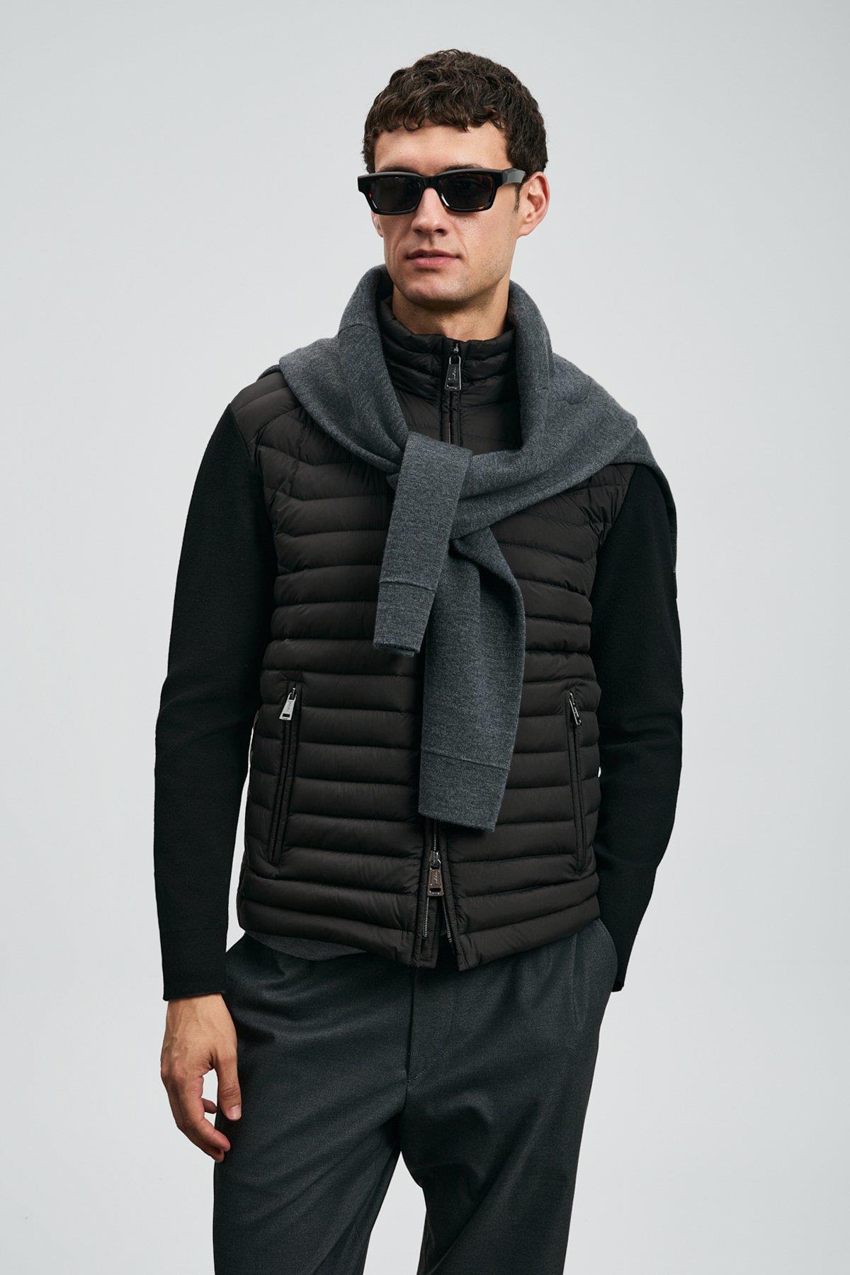 Lufian Sergıo Kaz Tüyü Erkek Mont Siyah