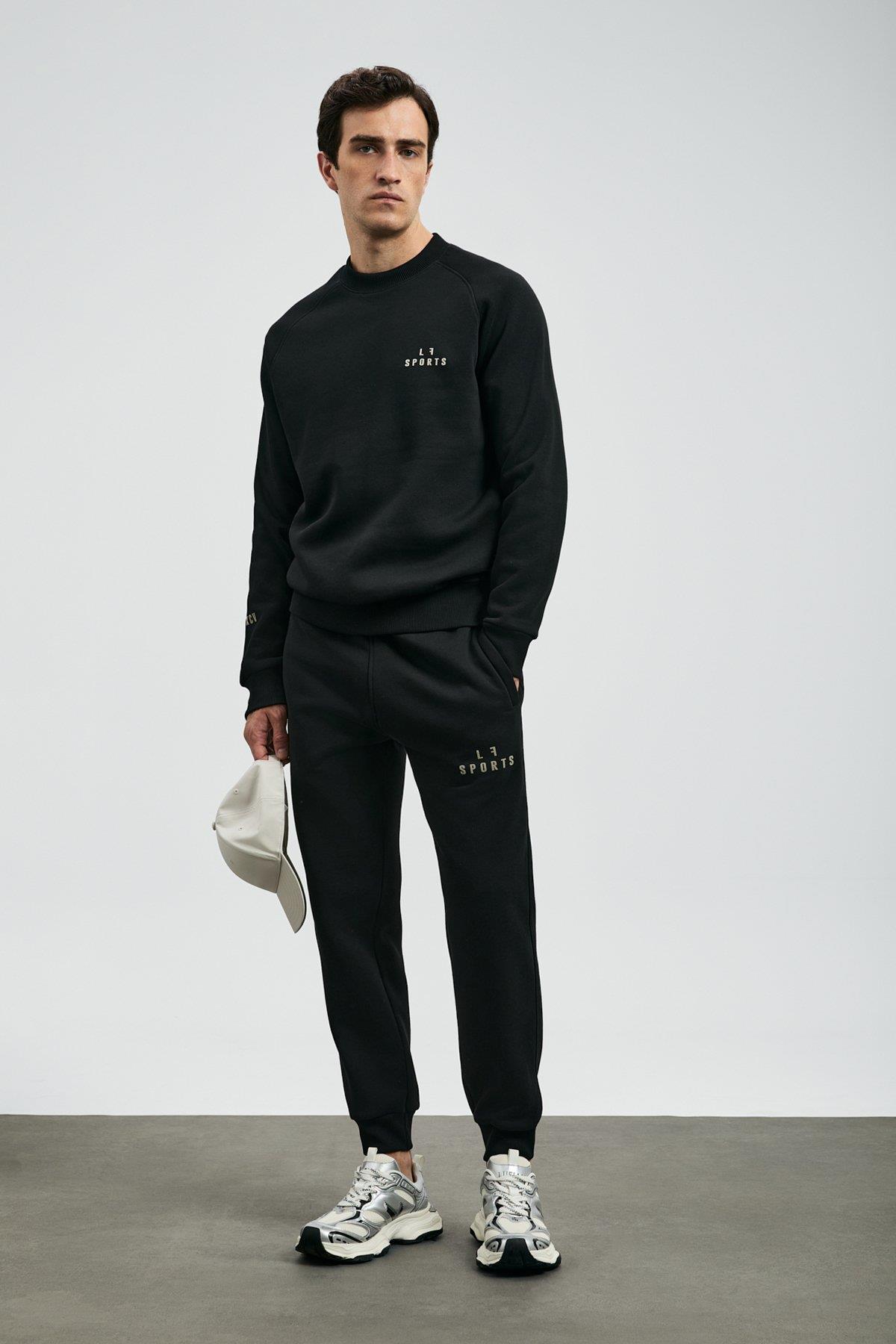 Lufian Sıgma Erkek Sweatshirt Siyah