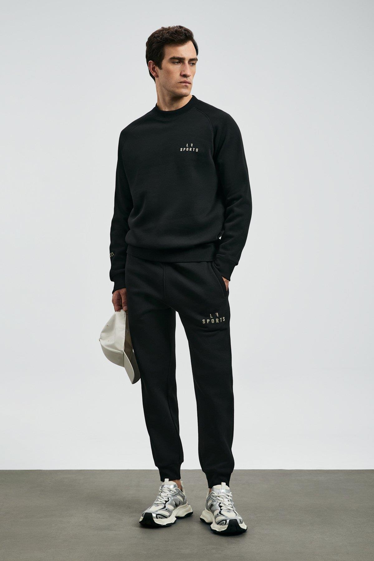 Lufian Sıgma Erkek Sweatshirt Siyah