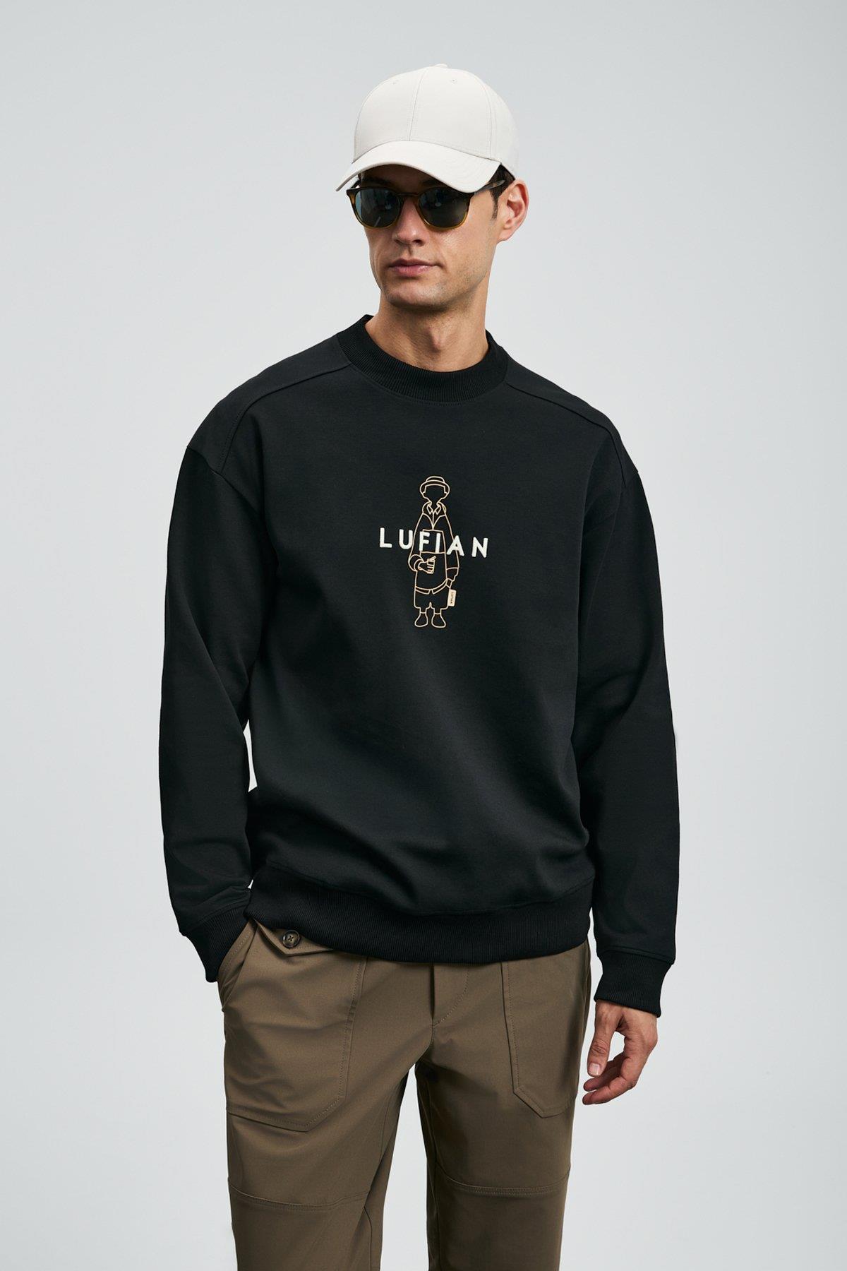 Lufian Sımba Erkek Sweatshirt Siyah