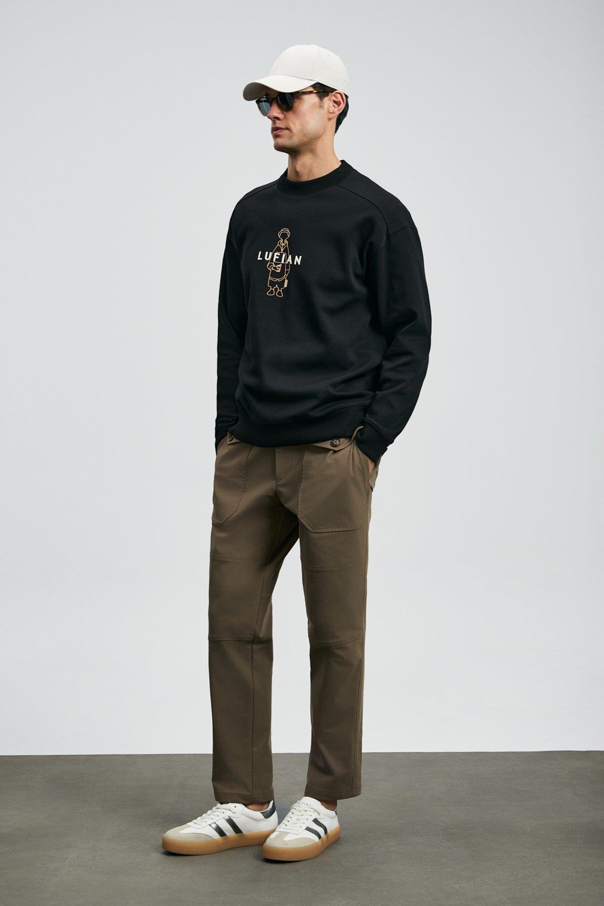 Lufian Sımba Erkek Sweatshirt Siyah