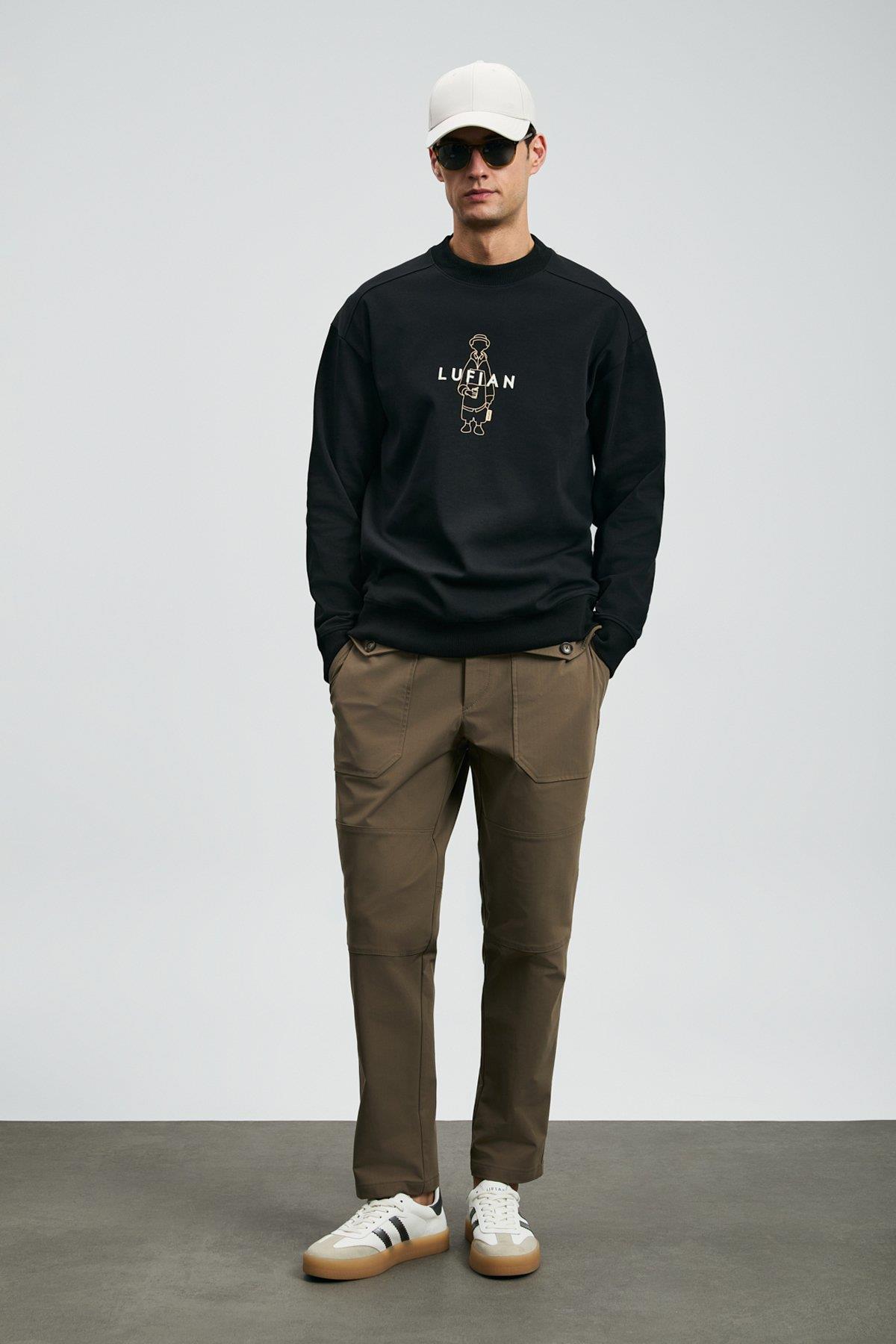 Lufian Sımba Erkek Sweatshirt Siyah