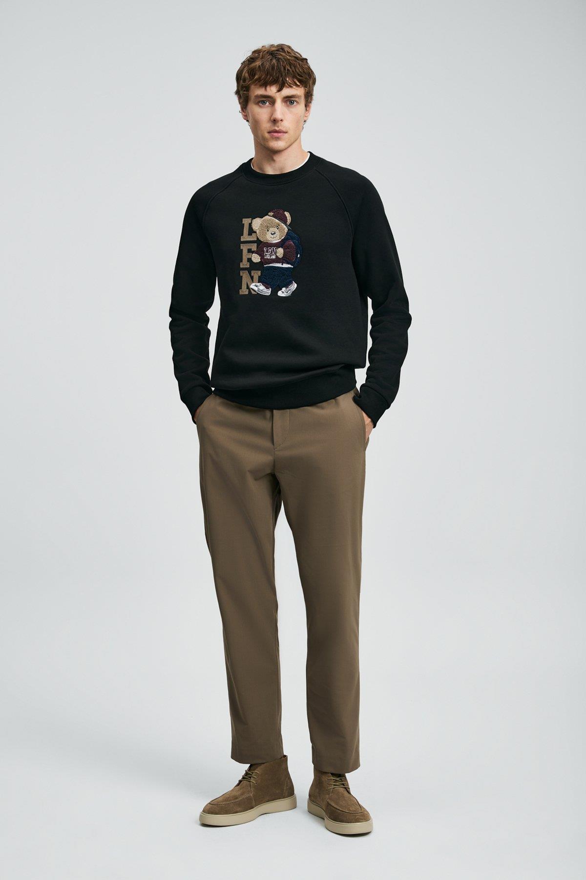 Lufian Storm Erkek Sweatshirt Siyah