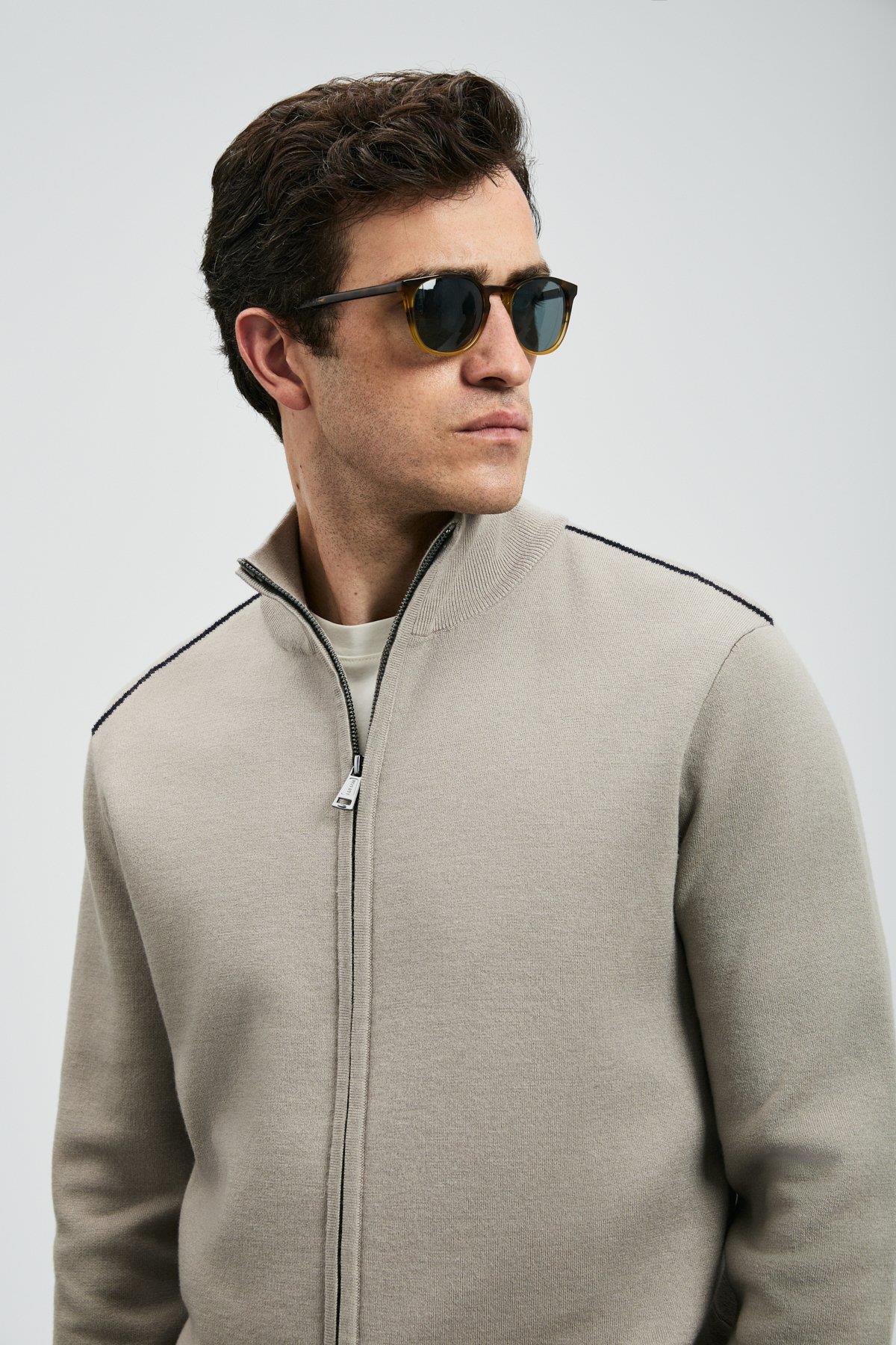 Lufian Troy Erkek Hırka Bej